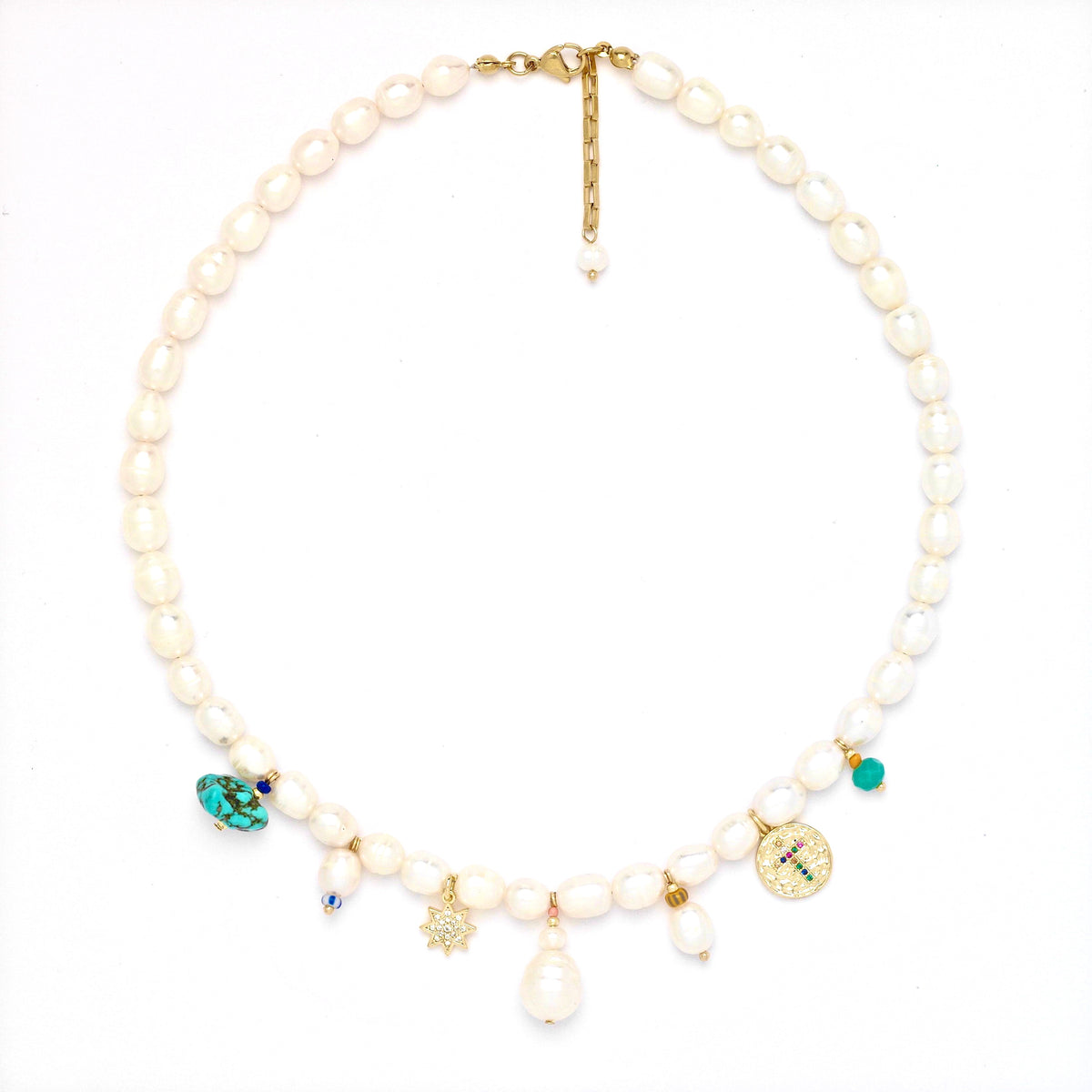 White Pearls Necklace Lyra, Eternal Collection