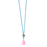 Carnival Evil Eye Teardrop Necklace
