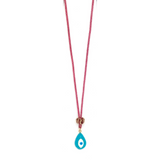 Carnival Evil Eye Teardrop Necklace