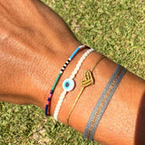 Evil Eye Braided Bead Bracelet - OIYA