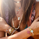 Mini Athena Ceramic Evil Eye Bracelet