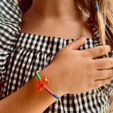 Kids Orange Gummy Bear Rainbow Bracelet