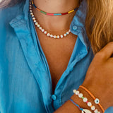 Freshwater Baroque Pearl Rainbow Bracelet