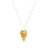 Gemstone Heart Gold Chain Necklace