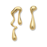 Gold Dripping Irregular Earrings