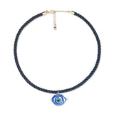 White Pendant Evil Eye Necklace