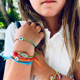 Kids Small Evil Eye Rainbow Bracelet - OIYA