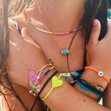 Kids Evil Eye Braided Bead Bracelet - OIYA