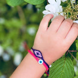 Kids Evil Eye Braided Bead Bracelet - OIYA