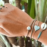Metallic Heart Bracelet - OIYA