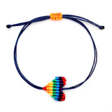 Rainbow Heart Bracelet