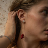 Coral Drop Earrings