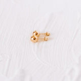 Medium Yellow Gold Studs - OIYA