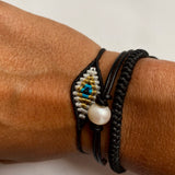Freshwater Baroque Pearl Black Bracelet - OIYA