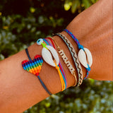 Multicolor Thread Shell Bracelet - OIYA