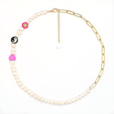 Naomi Pearl & Chain Necklace