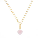 Kids Rose Quartz Gemstone Necklace