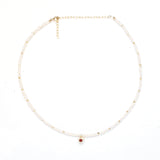Freshwater Baroque Pearl Heart Necklace - OIYA