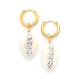 Hailey Cowrie Shell Hoop Earrings
