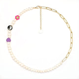 Naomi Pearl & Chain Necklace