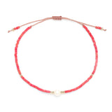 Pink Beaded Pearl Bracelet
