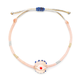 Pink Murano Evil Eye Bracelet