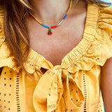 Cherry Rainbow Threaded Necklace