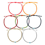 Evil Eye Braided Bead Bracelet - OIYA