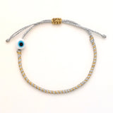 Kids Twisted Duo Color Evil Eye Bracelet - OIYA