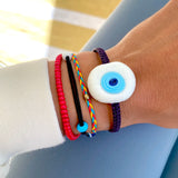 Fig Ceramic Evil Eye Bracelet - OIYA