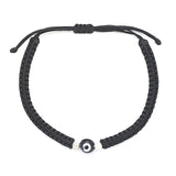 Sterling Silver Ceramic Evil Eye Bracelet - OIYA