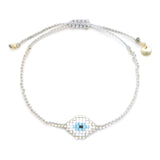 Silver Miyuki Eye Bracelet - OIYA