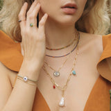 Gold Link and Pearl Necklace - OIYA