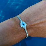Silver Miyuki Eye Bracelet - OIYA