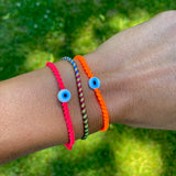 Evil Eye Braided Bead Bracelet - OIYA