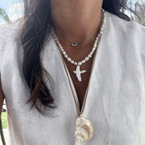 Cinnerus Seashell Suede Necklace