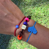 Suede Gold Initial Charm Bracelet