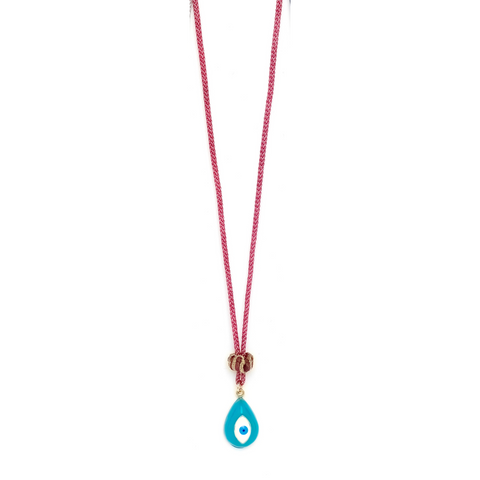 Kids Carnival Evil Eye Teardrop Necklace