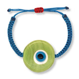 Green Ceramic Evil Eye Bracelet