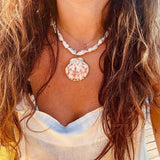 Freshwater Pearl Seashell Necklace