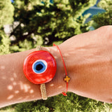 Apple Ceramic Evil Eye Bracelet - OIYA