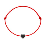 Dark Heart Hematite Charm Bracelet - OIYA