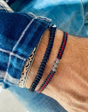 Monochrome Braided Evil Eye Bracelet