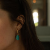 Mixed Gem & Pearl Hoop Earrings
