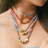 Liberty Gold Initial Charm Necklace - OIYA