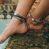 Beaded Evil Eye Anklet - OIYA