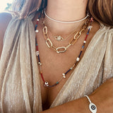 Rainbow Gem Evil Eye Necklace - OIYA