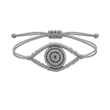 Yara Silver Evil Eye Bracelet