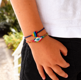 Kids Small Evil Eye Rainbow Bracelet