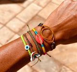 Salmon Candy Shell Bracelet - OIYA